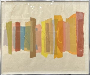 Print titled “Palisades” by Daga Ramsey, American artist, numbered lower left and signed lower right.