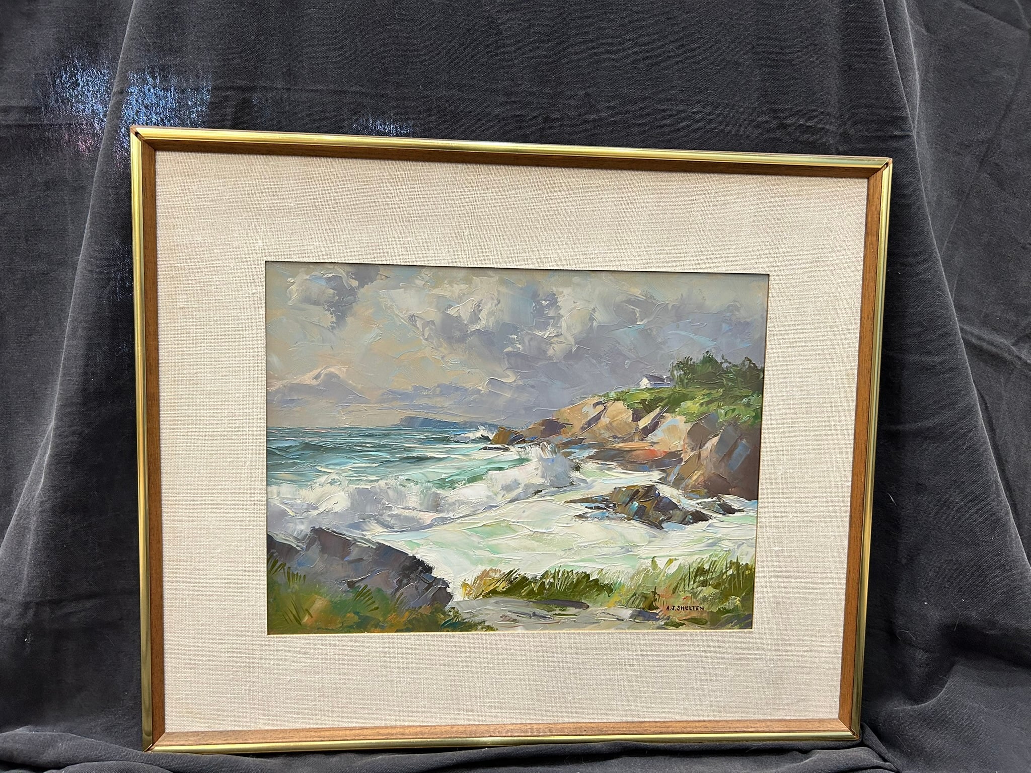 “Seascape 2” – Alphonse Joseph Shelton, British, 1905–1972 - Image 2