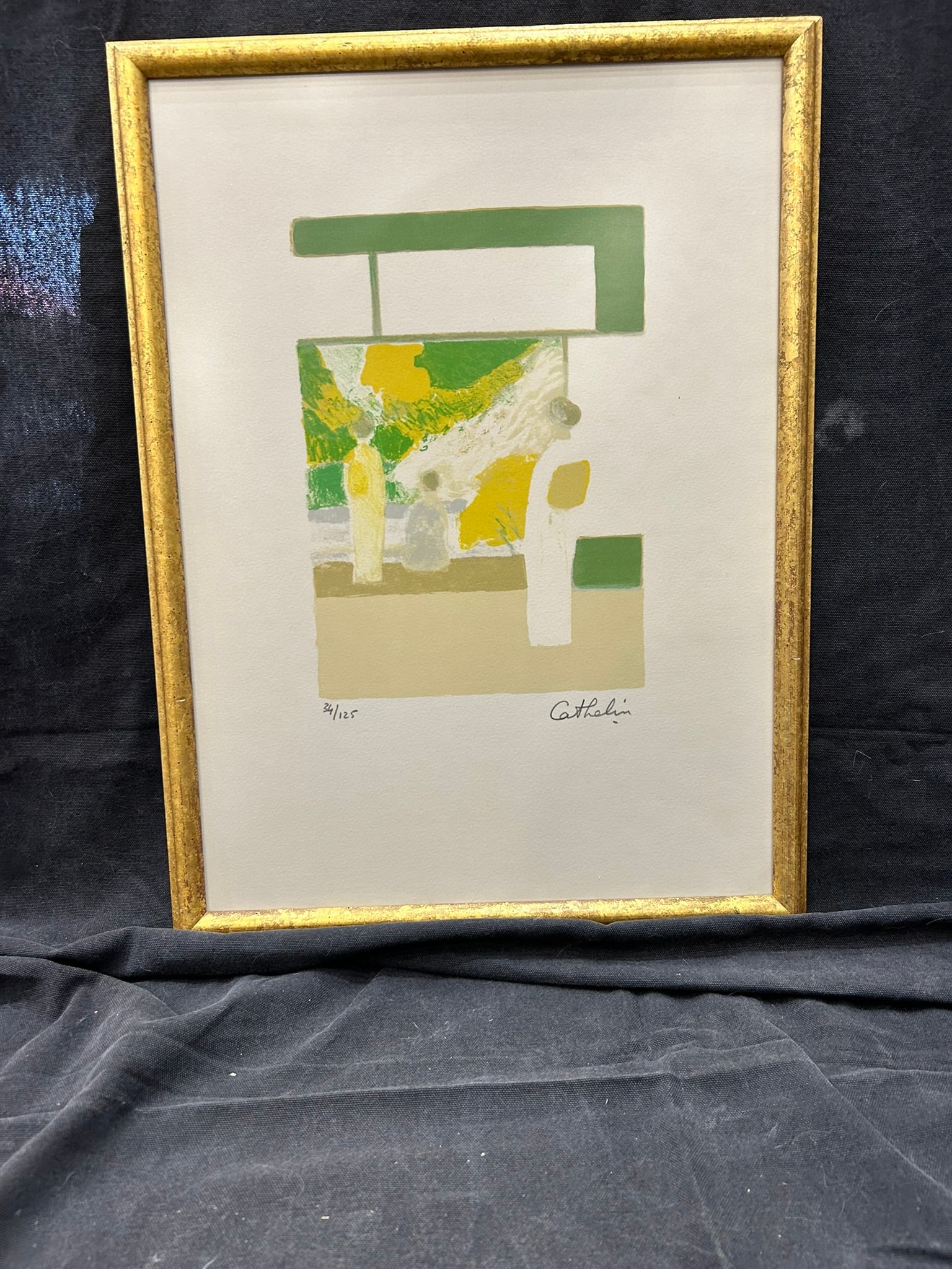 “Green, Yellow and Tan” – Bernard Cathelin, French, 1919–2004 - Image 4