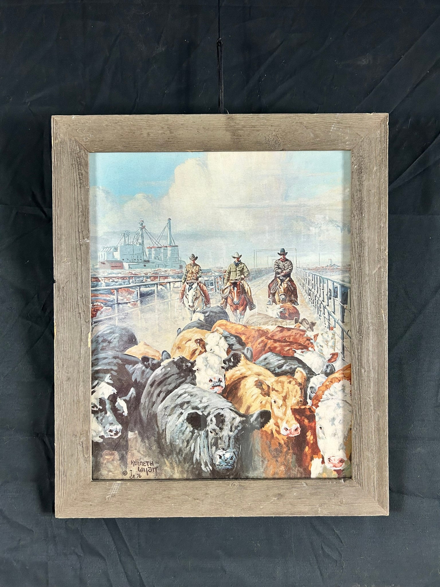 Four Horse Stockyards – Kenneth Wyatt, American, 1976 - Image 9
