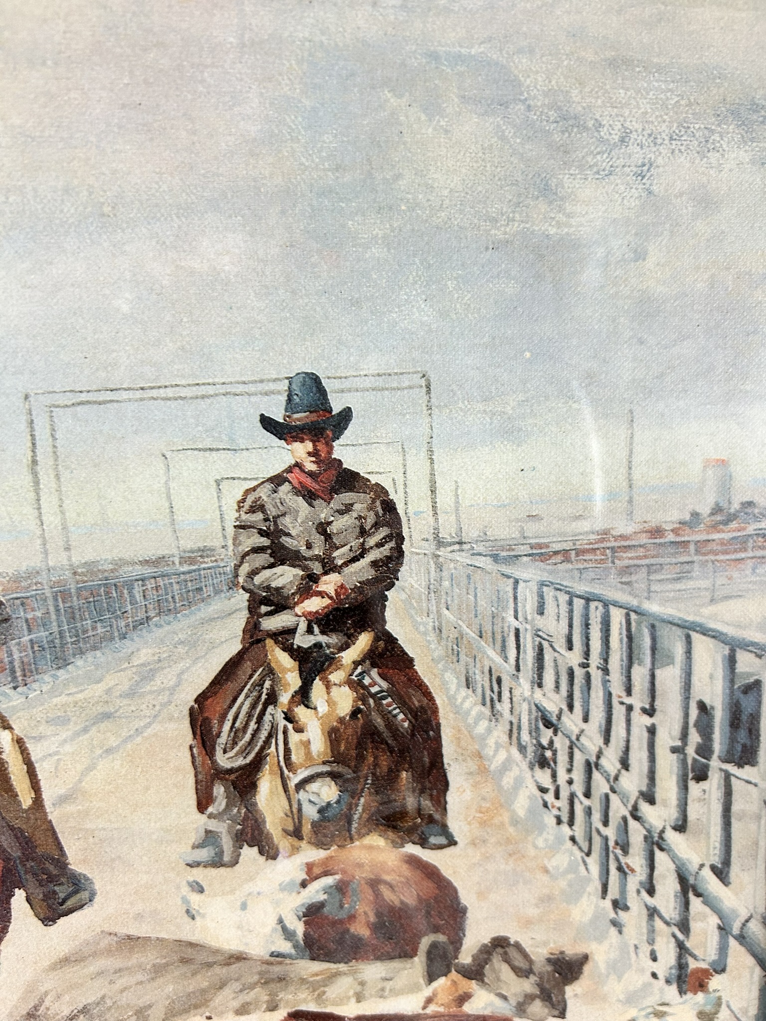 Four Horse Stockyards – Kenneth Wyatt, American, 1976 - Image 8