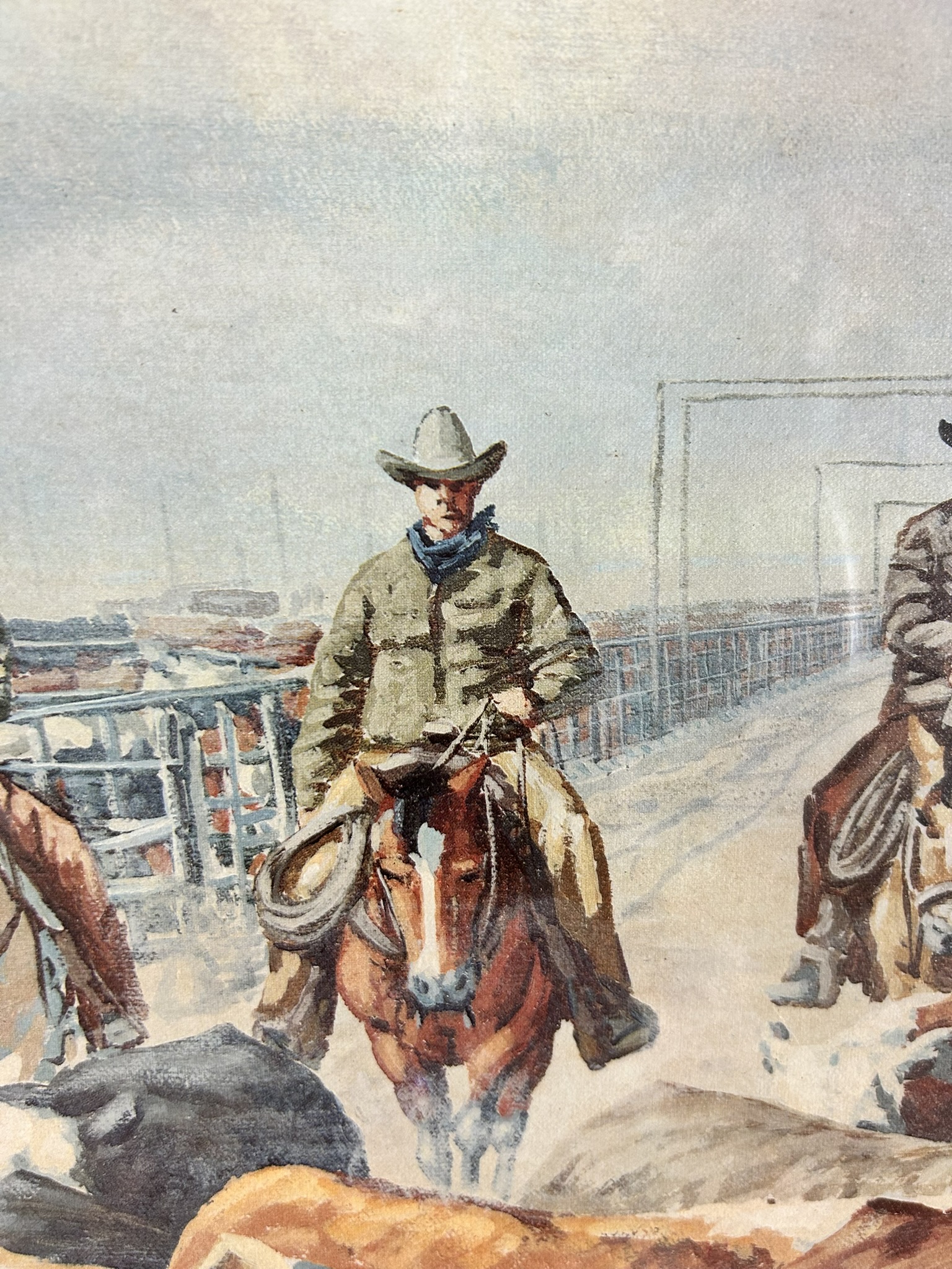 Four Horse Stockyards – Kenneth Wyatt, American, 1976 - Image 7