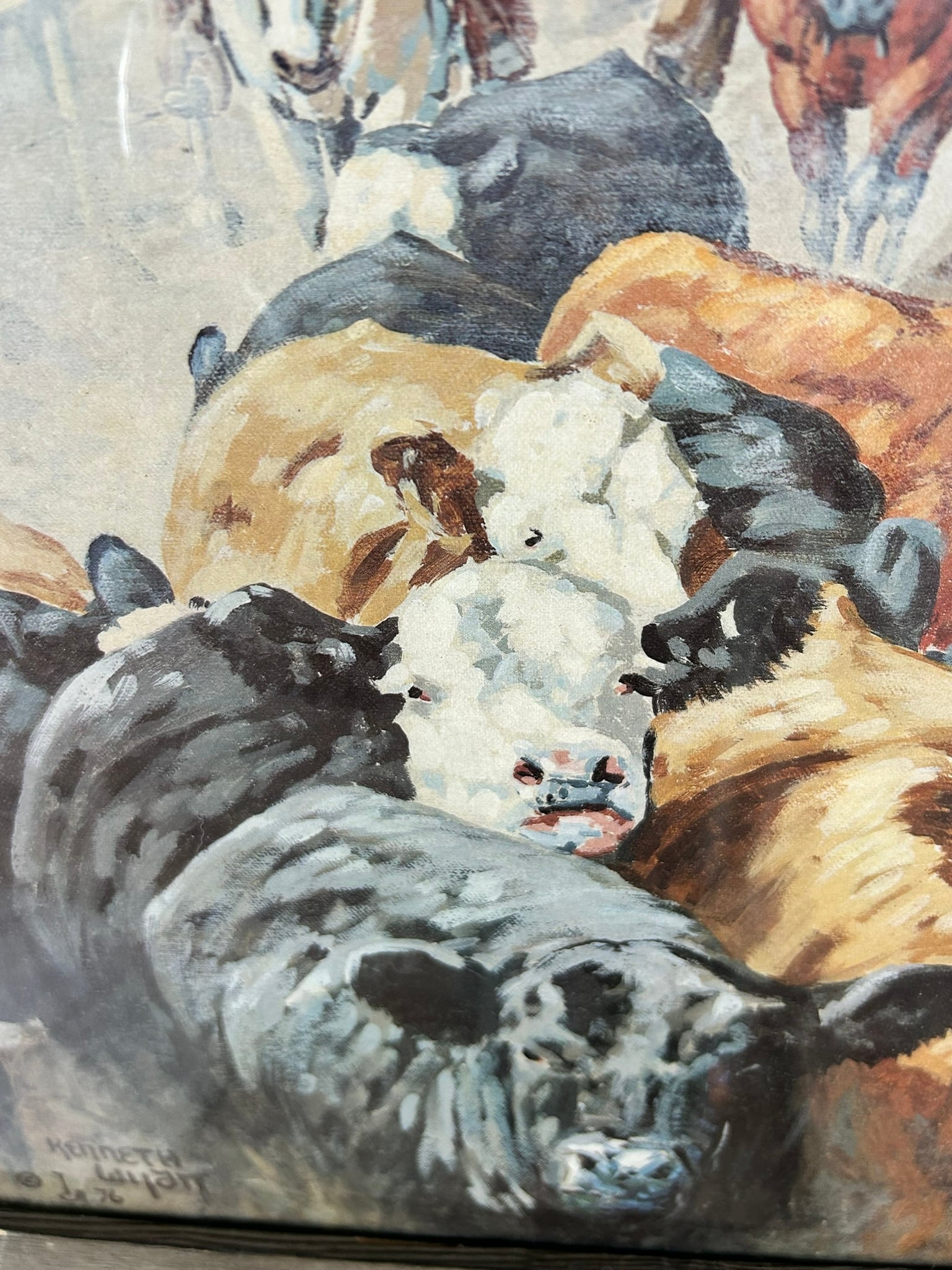 Four Horse Stockyards – Kenneth Wyatt, American, 1976 - Image 4