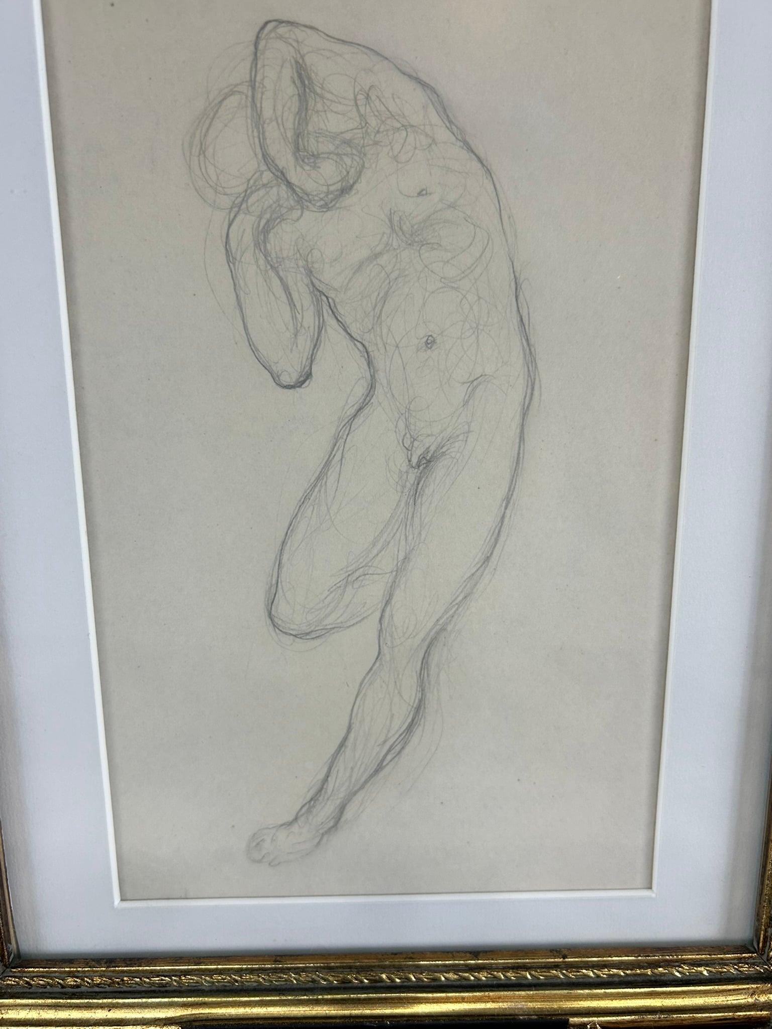 Untitled – Nude Male (Attributed to Khalil Gibran), American, 1922–2008 - Image 4