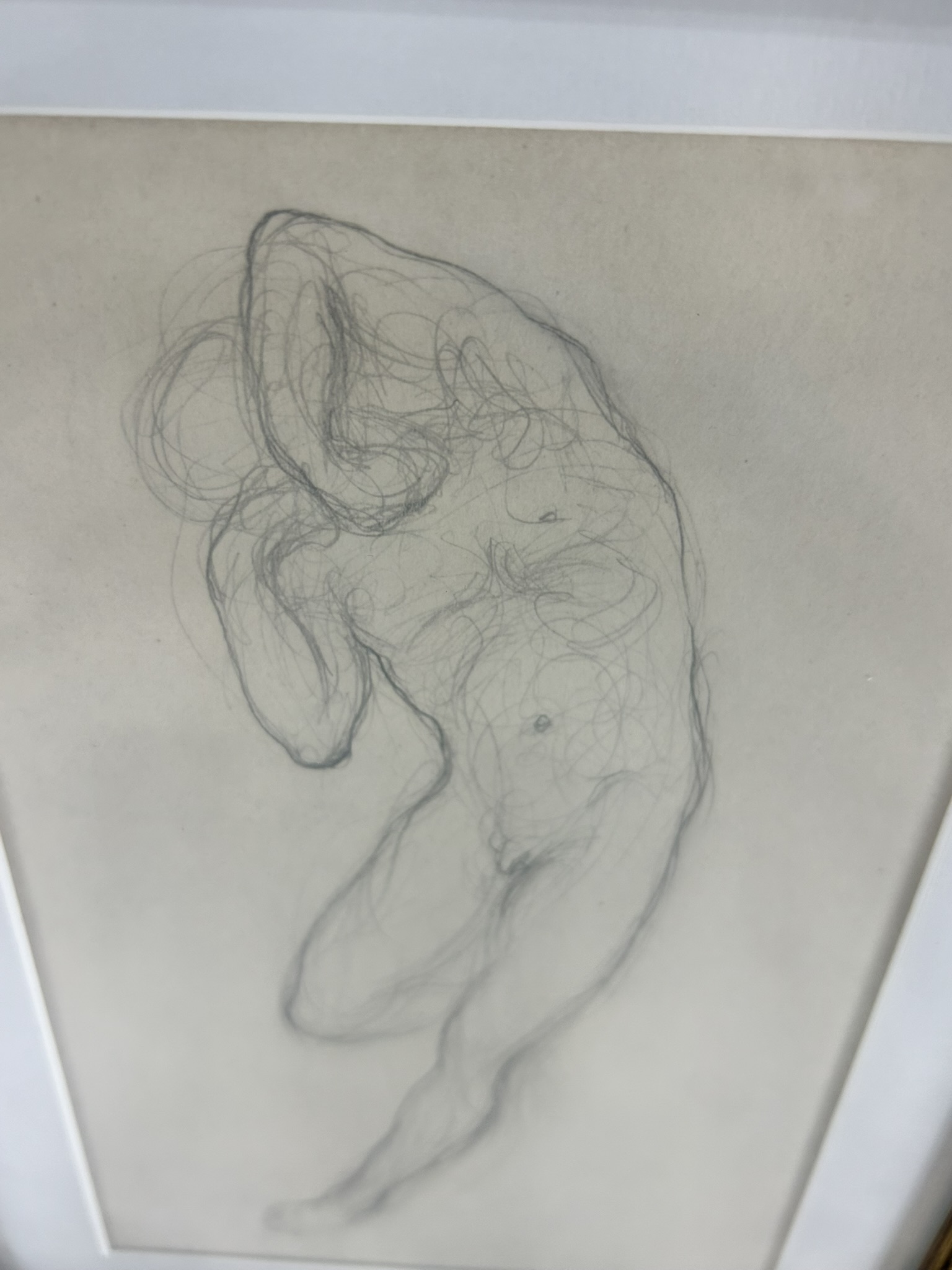 Untitled – Nude Male (Attributed to Khalil Gibran), American, 1922–2008 - Image 2